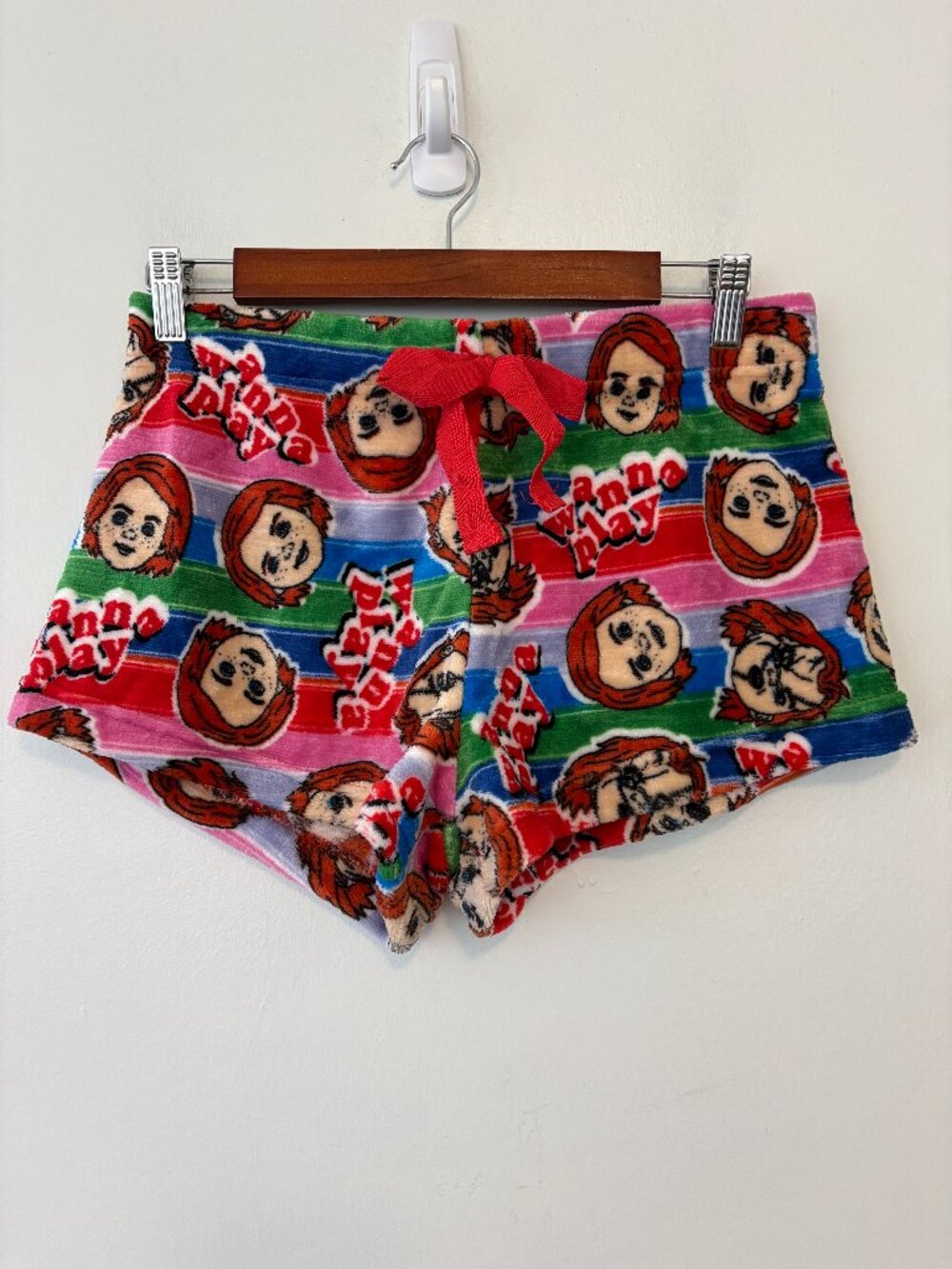 Chucky Child's Play Wanna Play Pajama Lounge Shorts Womens Juniors
